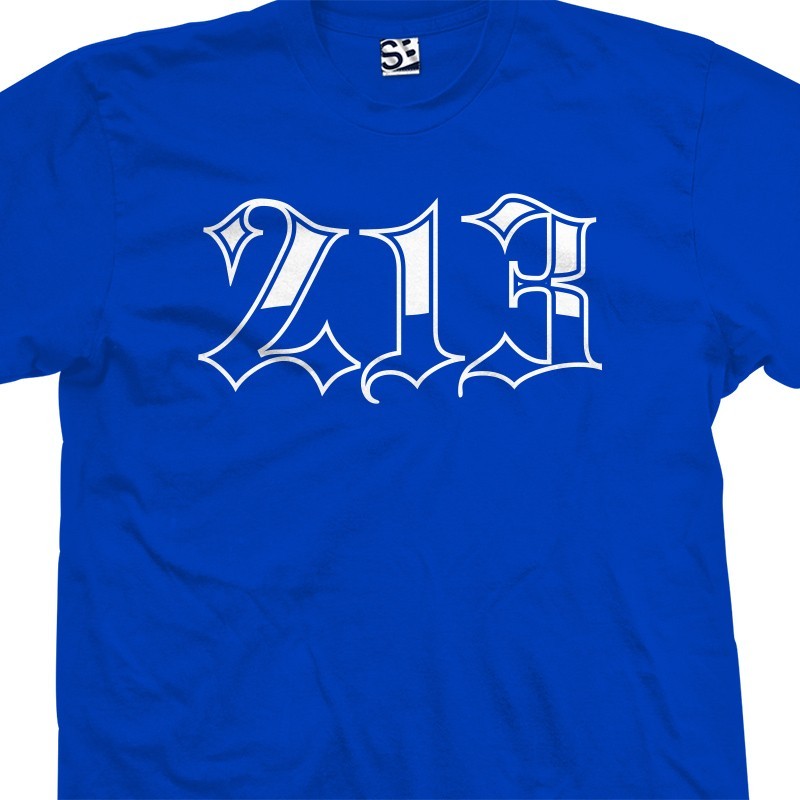 213 Area Code Shirt | All Sizes and Colors Avail