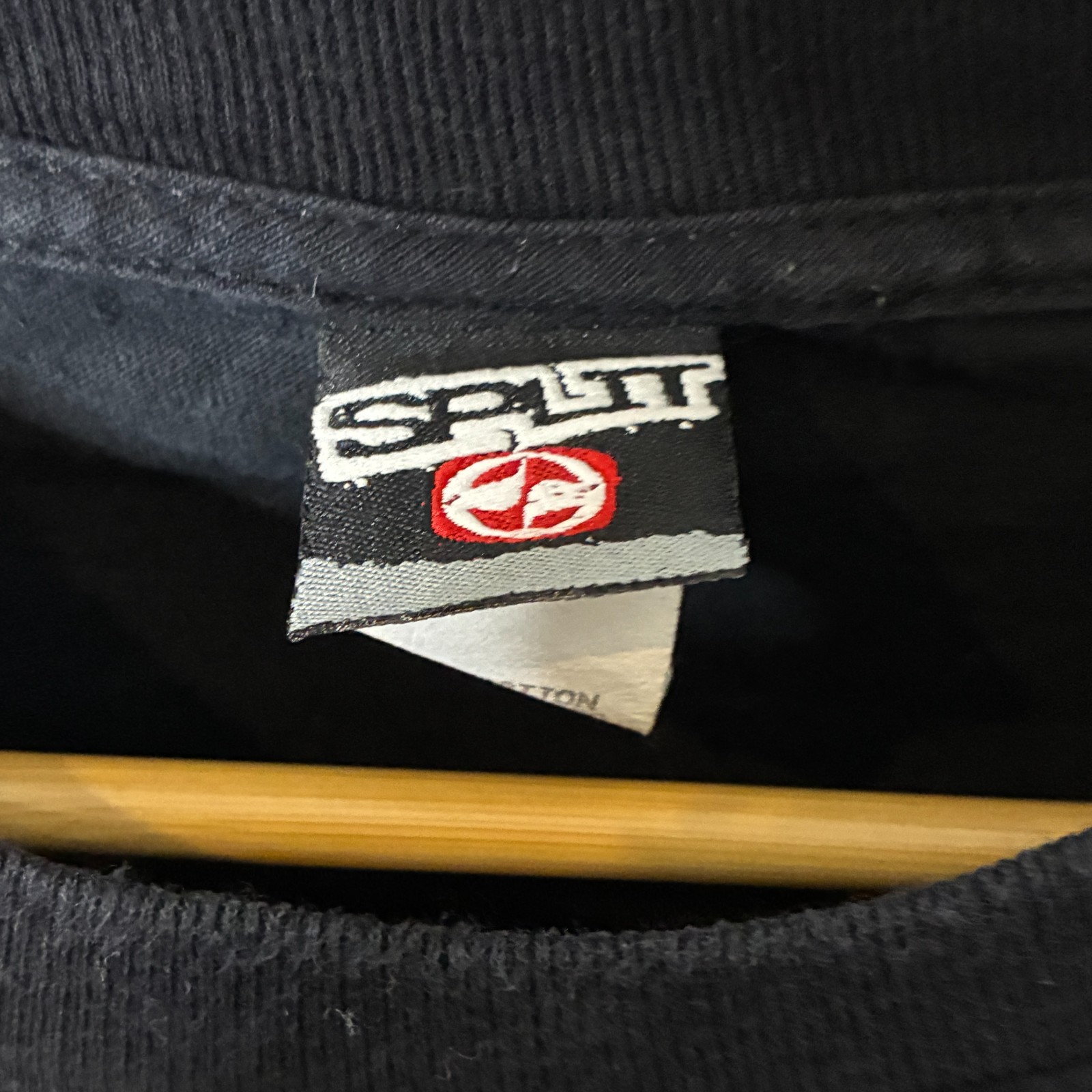Vintage Split Shirt Mens XL Extra Large Black Skateboard Y2K Skate Surf