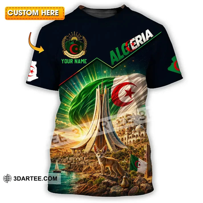 Unisex Shirt – Custom Algeria 3D T-Shirt V643