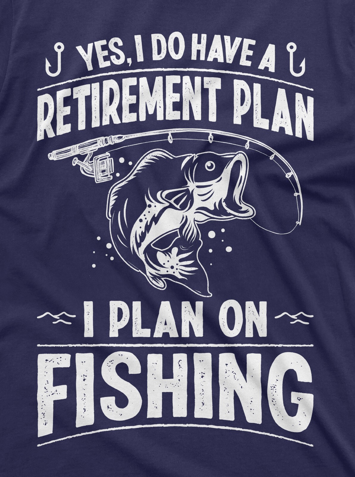 Retirement Plan Fishing T-shirt Mens Funny Retired Grandpa Dad Husband Tee Shirt