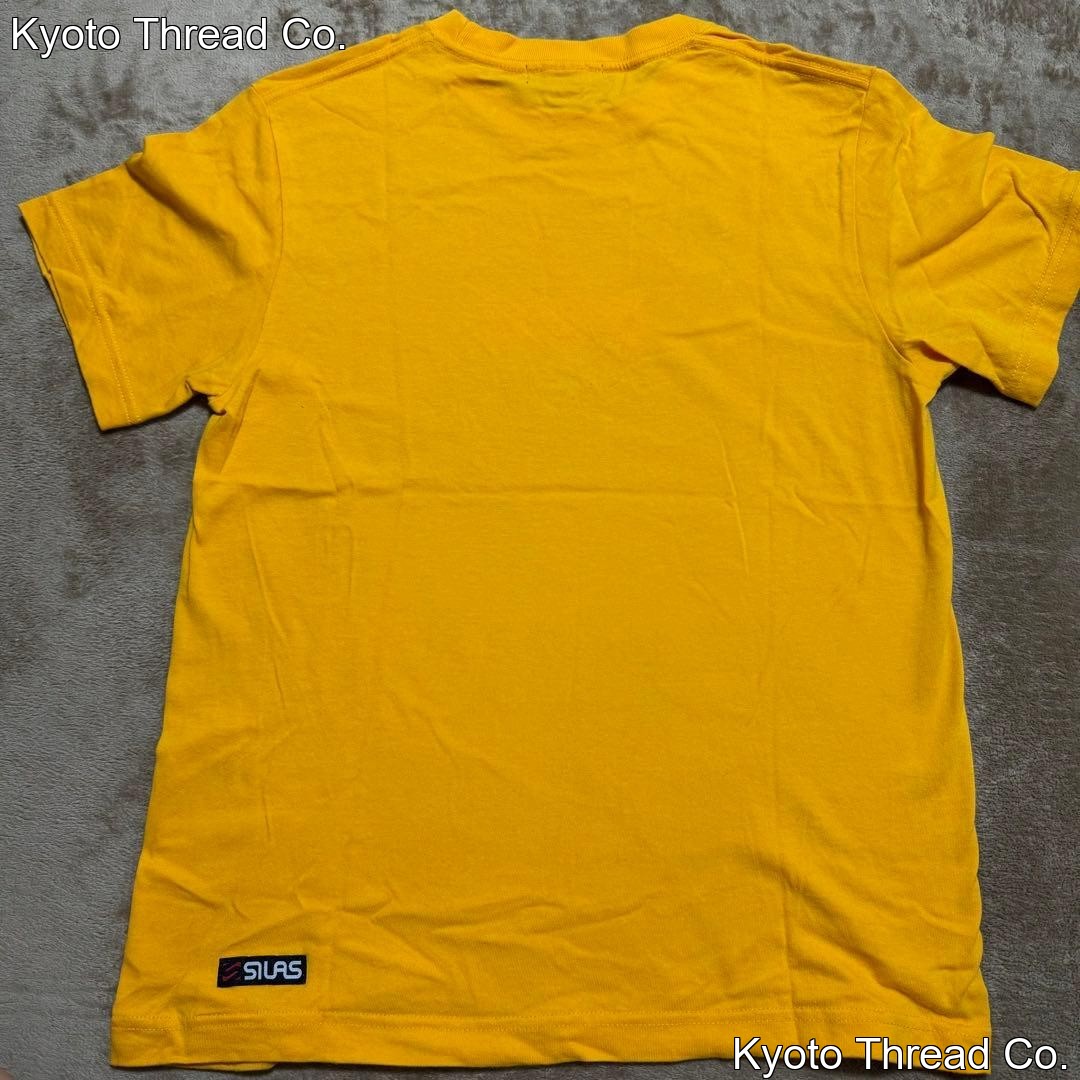 SILAS Yellow T-Shirt with Box Logo, Short-Sleeve, S Size