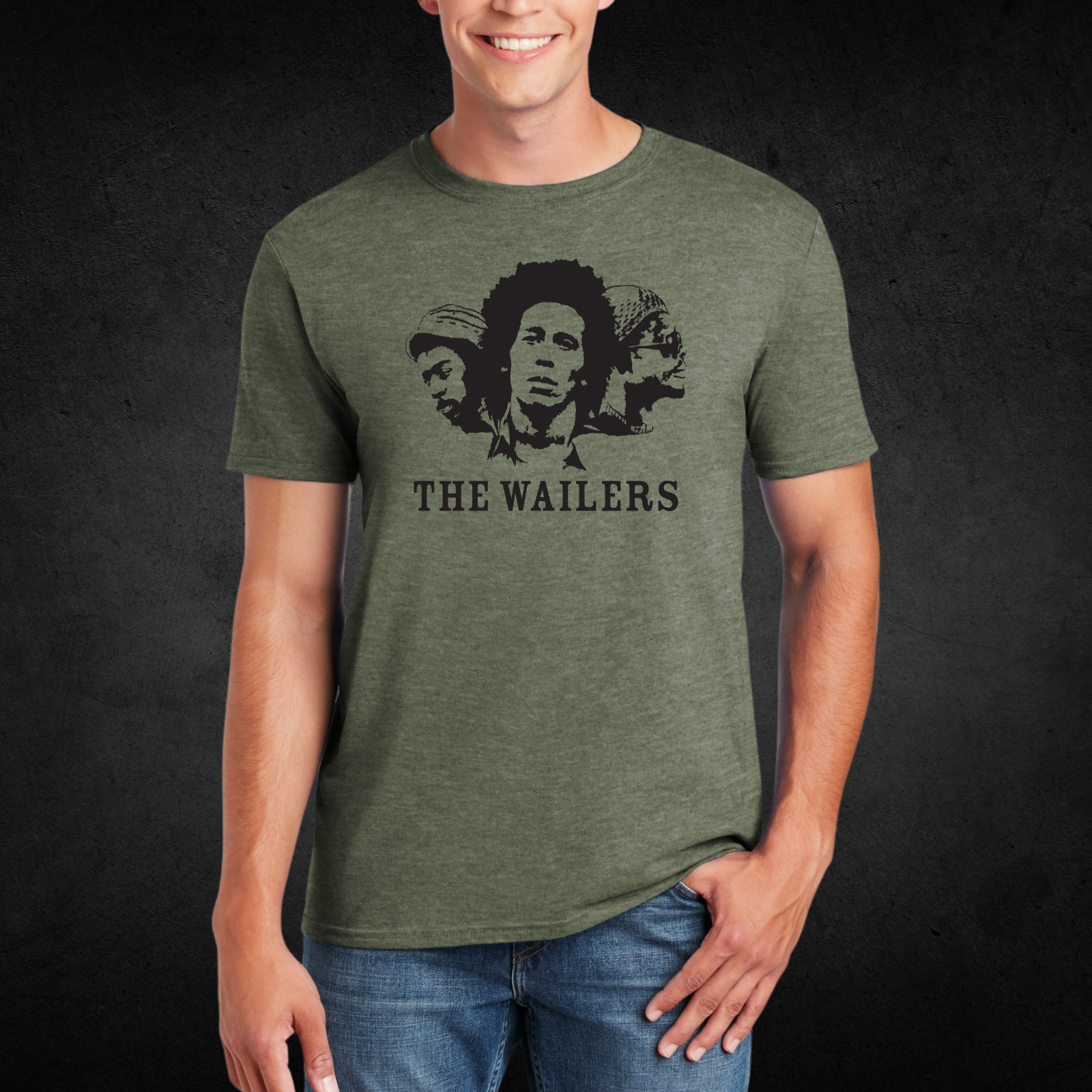 The Wailers Retro Unisex T-Shirt – Modern Fit Rasta Bob Marley Reggae tee S-2XL