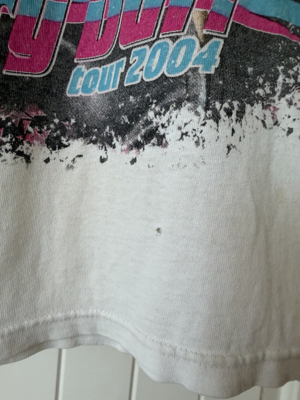 Vintage Y2K Original Hilary Duff 2004 Tour Rap T Shirt Sz S/M Lizzie McGuire