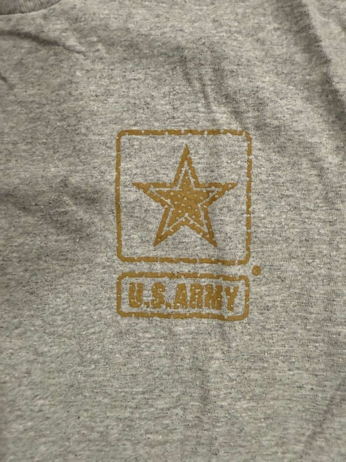 US Army Flag Logo Ash Gray Heather T-Shirt by MV Sport – Size XL – NWT