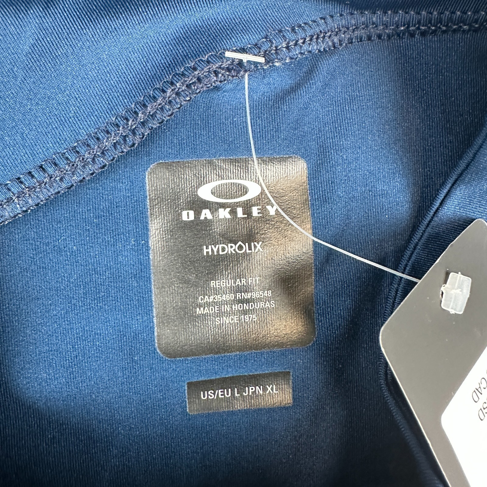 Oakley Shirt Mens Large Blue Hydrolux Podium 1/4 Zip Pullover Golf Training