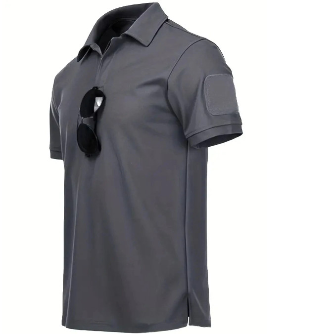 Men’s Tactical Polo T-Shirt Quick Dry Combat Short Sleeve Team Work Casual Shirt