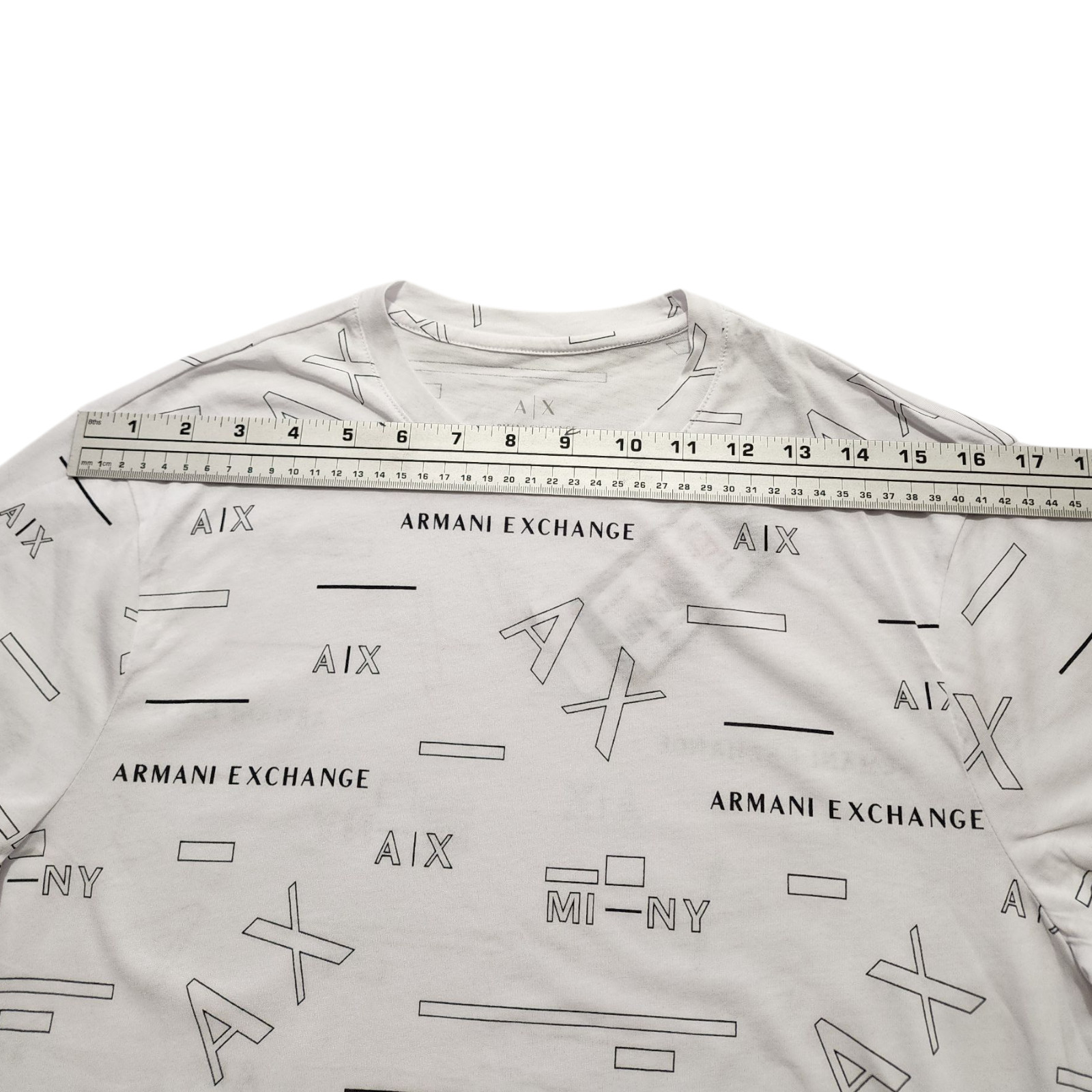 Armani Exchange Men’s T-Shirt Short Sleeve Graphic Print AX Logo White XS