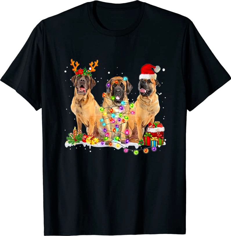 Santa dog Lover Gift Unisex T-Shirt TT33