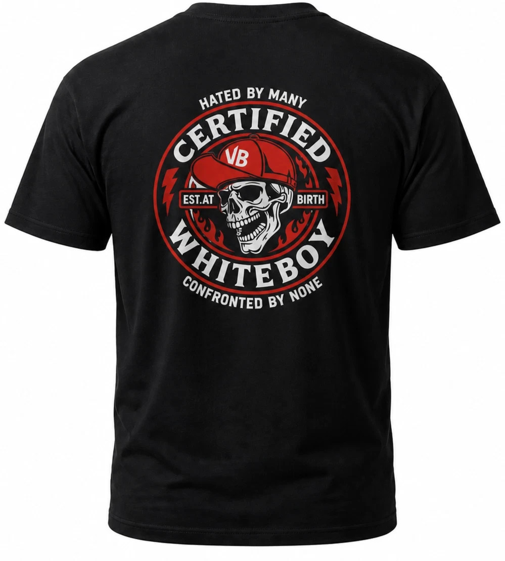CERTIFIED WHITEBOY Street Skull T-Shirt Menswear Streetwear