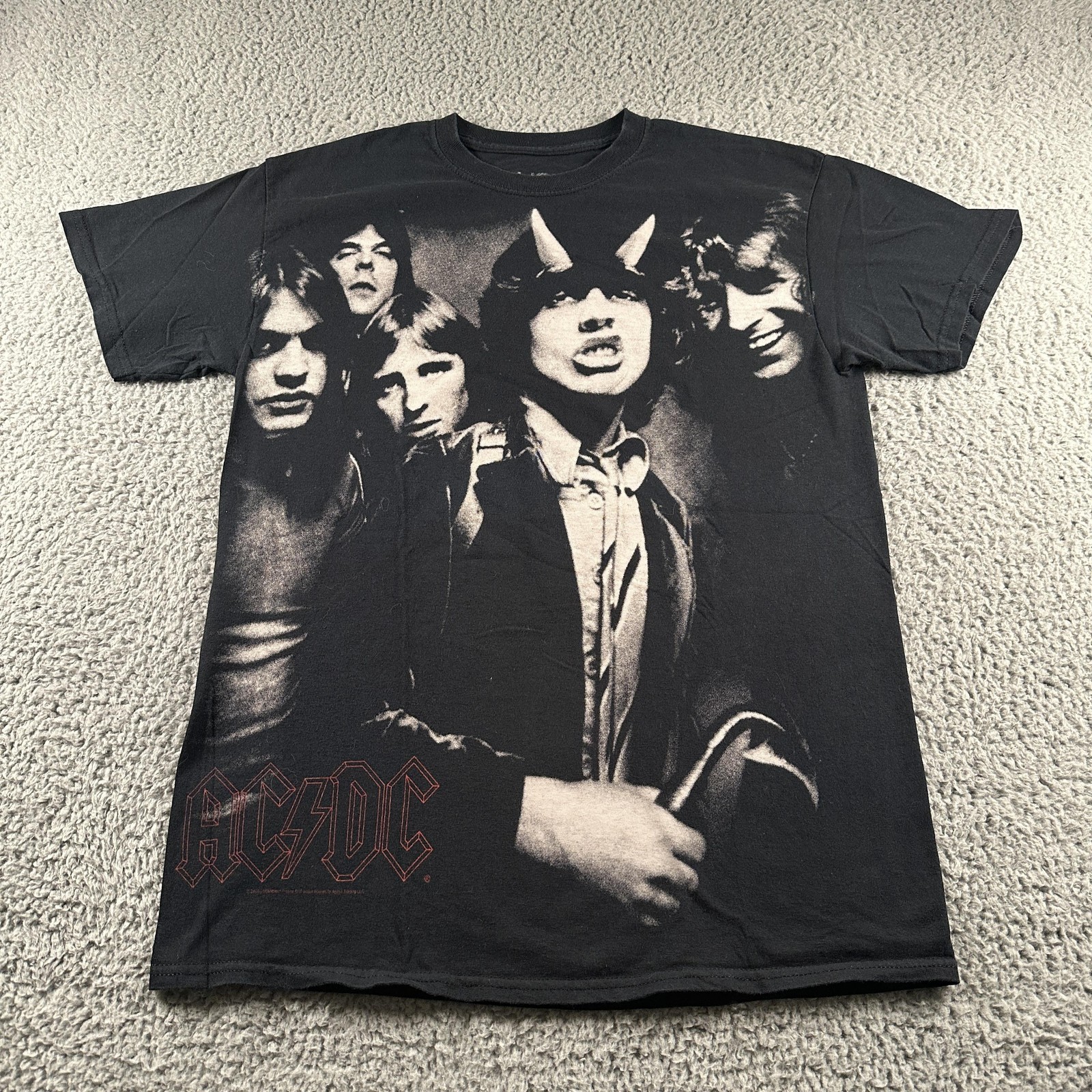 Vtg Liquid Blue AC/DC Shirt Mens M Black Band Photo Graphic Rock Music Tee 2005