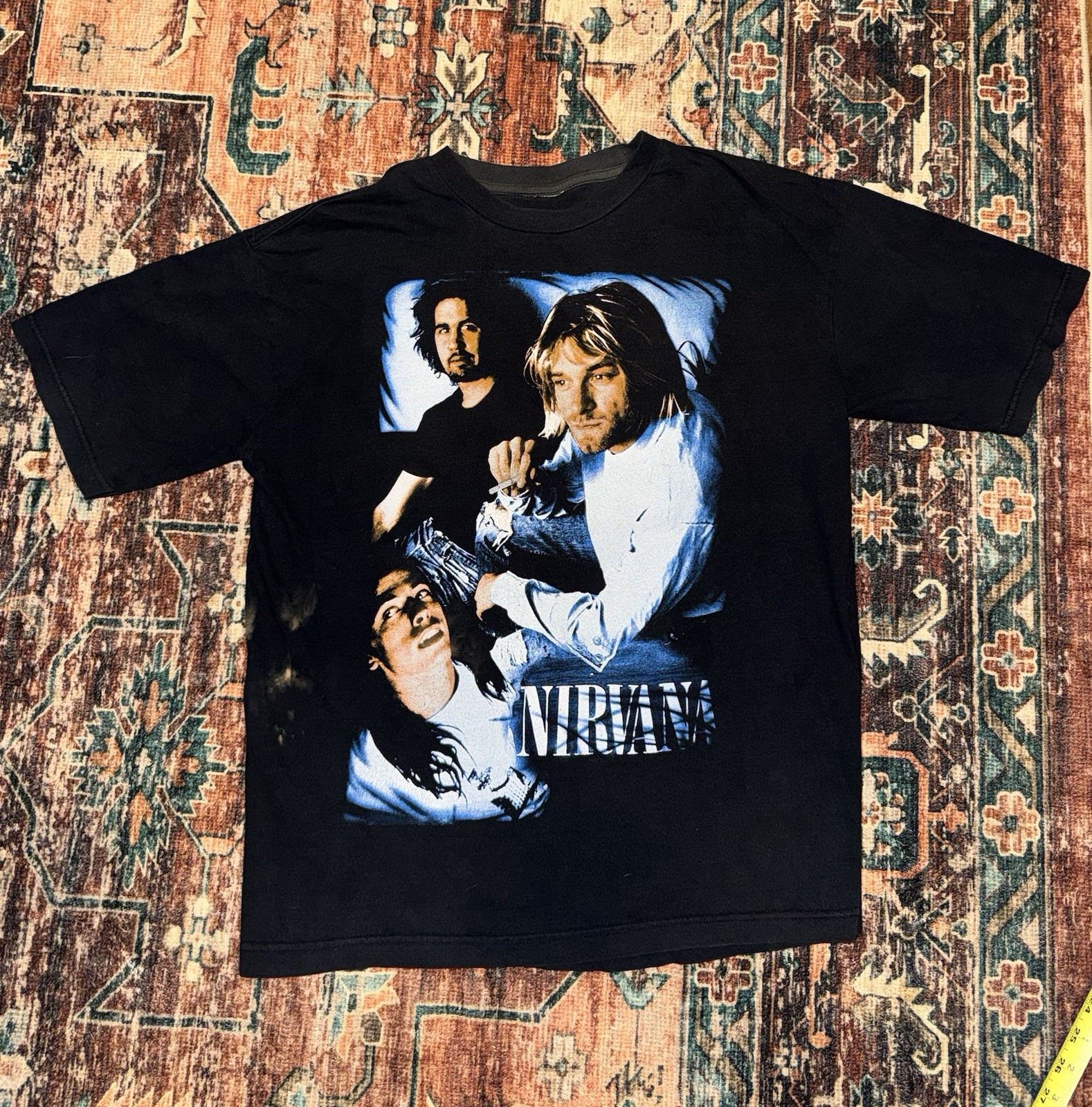 90s Euro Nirvana MTV Unplugged Live Set List T-Shirt Size L