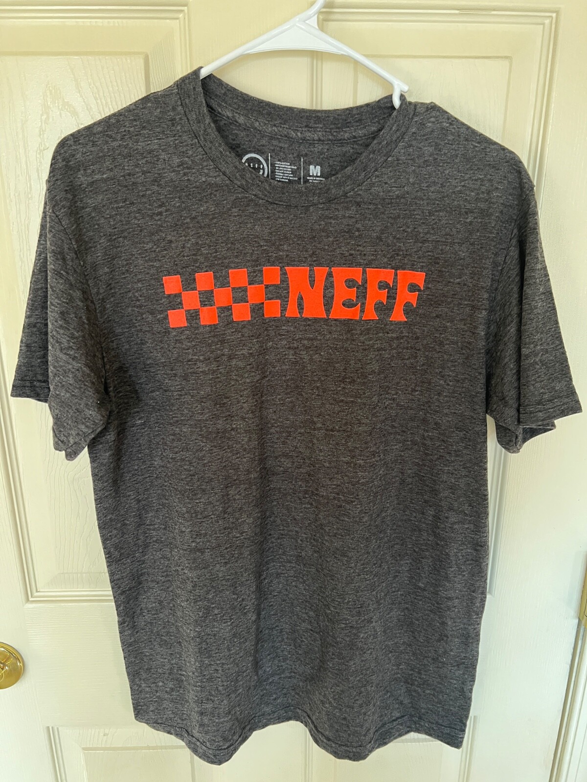 NEW NWOT LOT OF 2 Neff T-Shirts Mens Size MEDIUM Cotton Heather Gold Logo/Orange