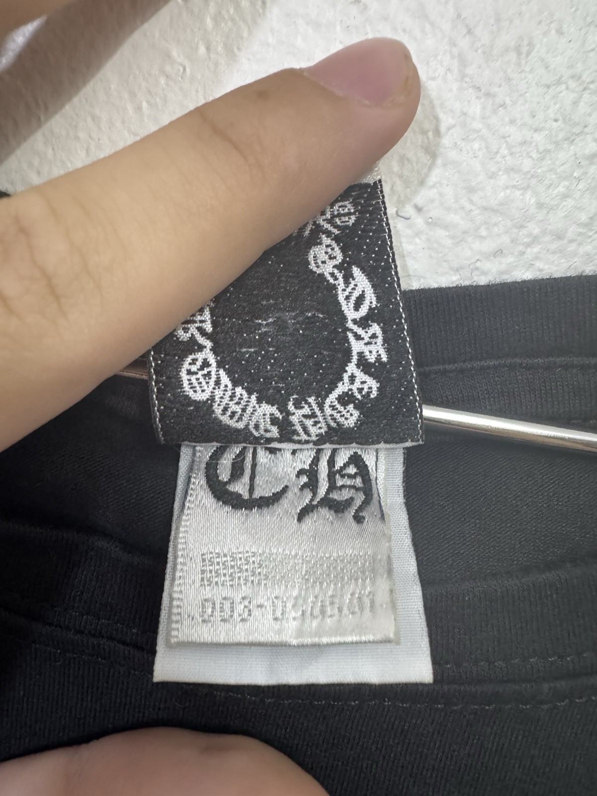 Chrome Hearts Multi Cross Patch Leather T-Shirt XXL Faded Black USA Rare