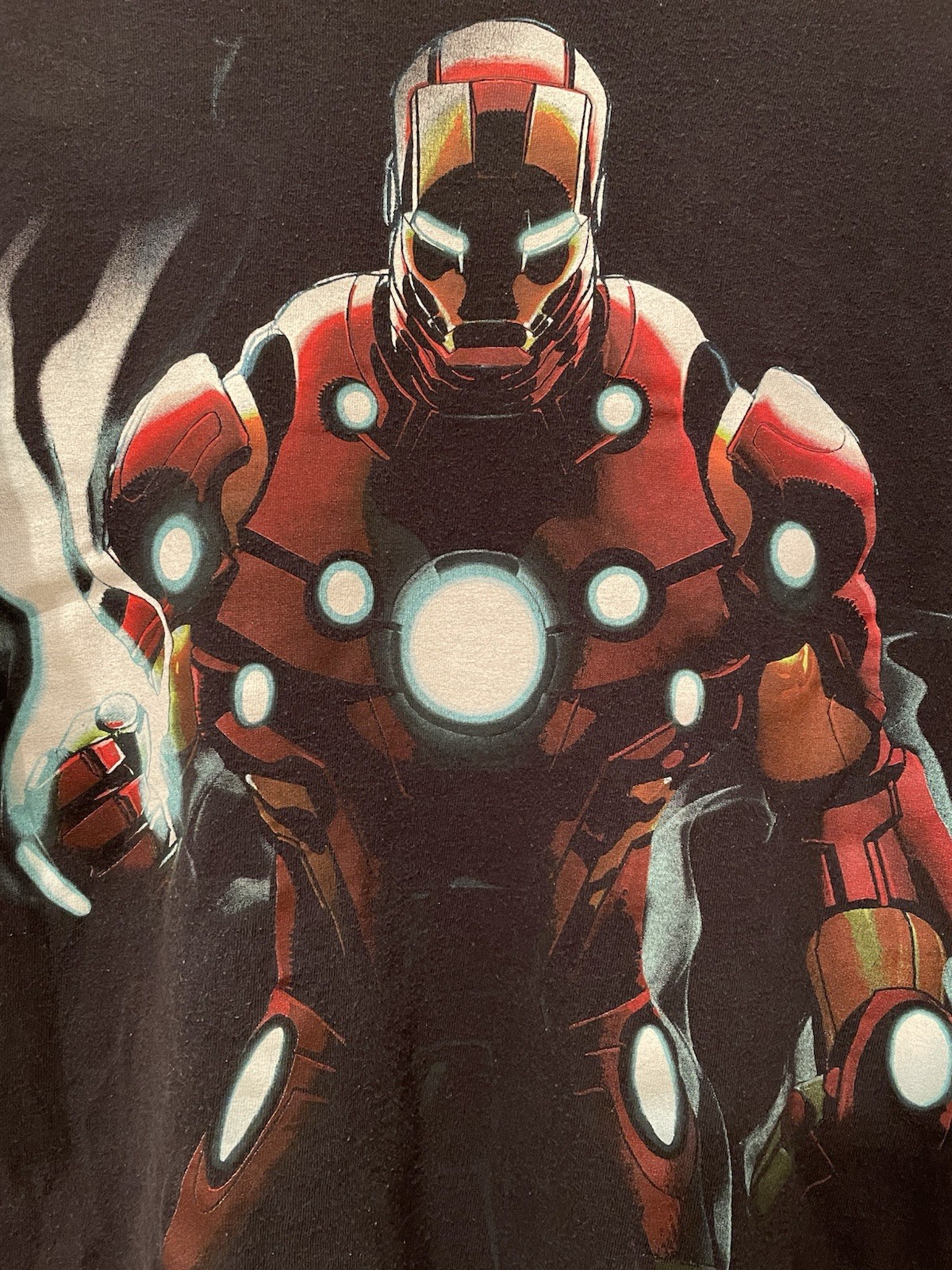 Vintage Iron Man Marvel Mad Engine Black Graphic T-Shirt Mens XL Y2K Avengers