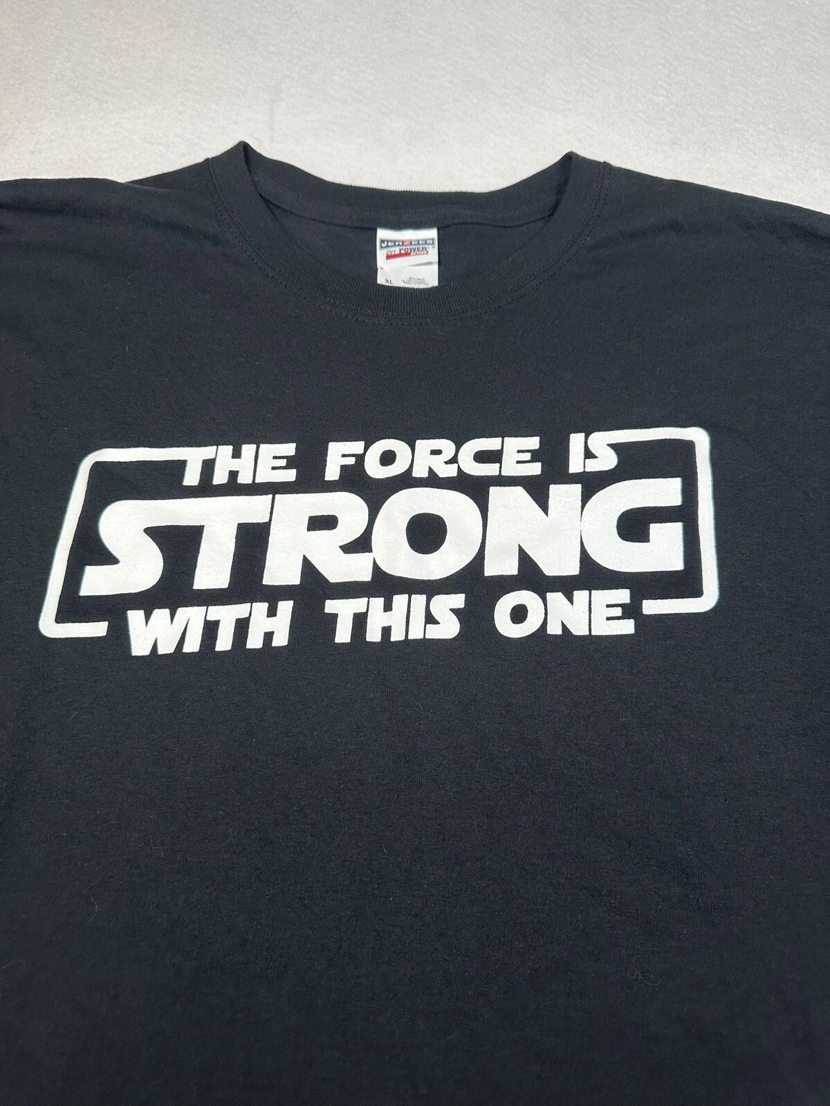 Jerzees Mens Dri Power Active XL Graphic Tee “The Force is Strong with this one”