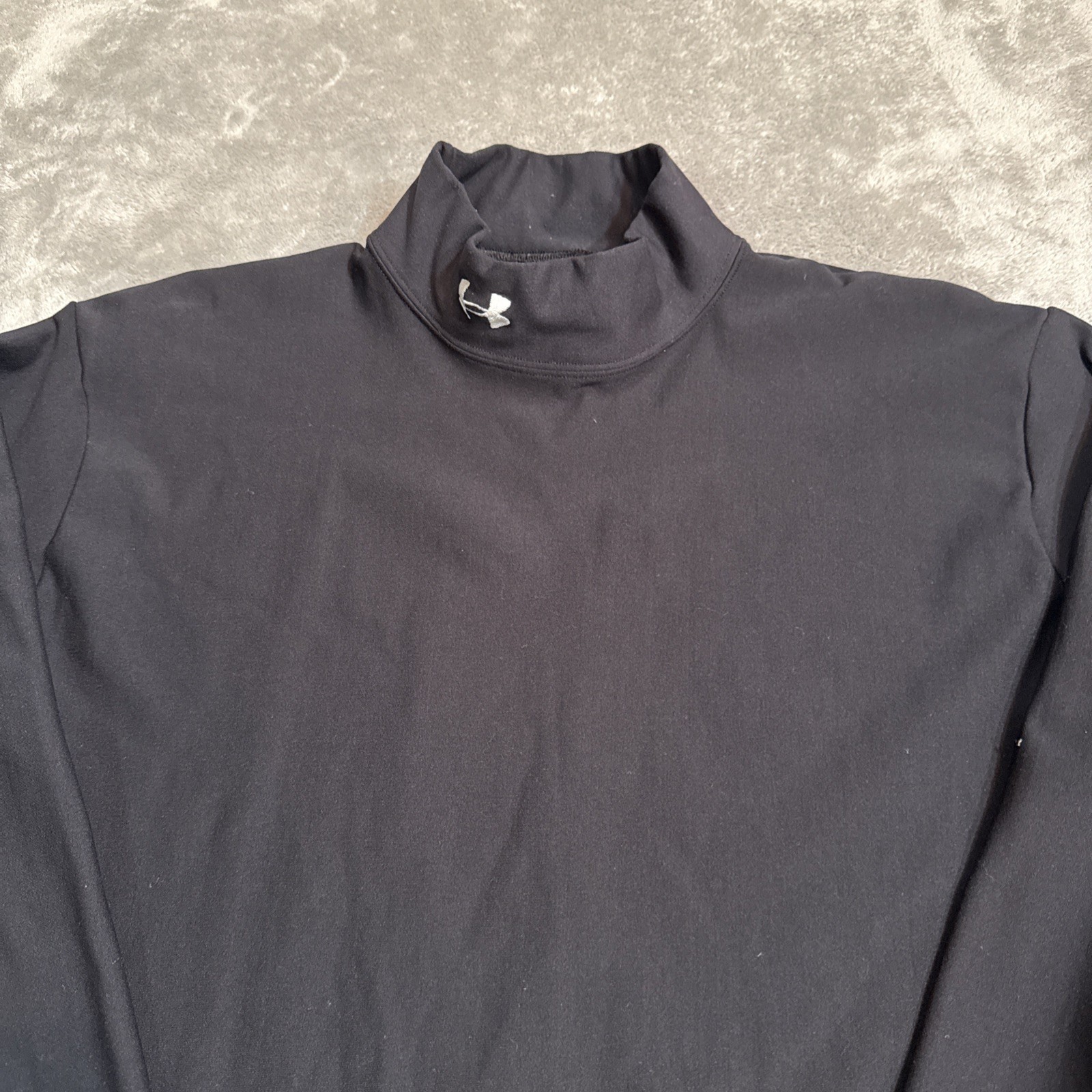 Under Armour ColdGear Compression Mock Neck Pullover Mens Size XL Black