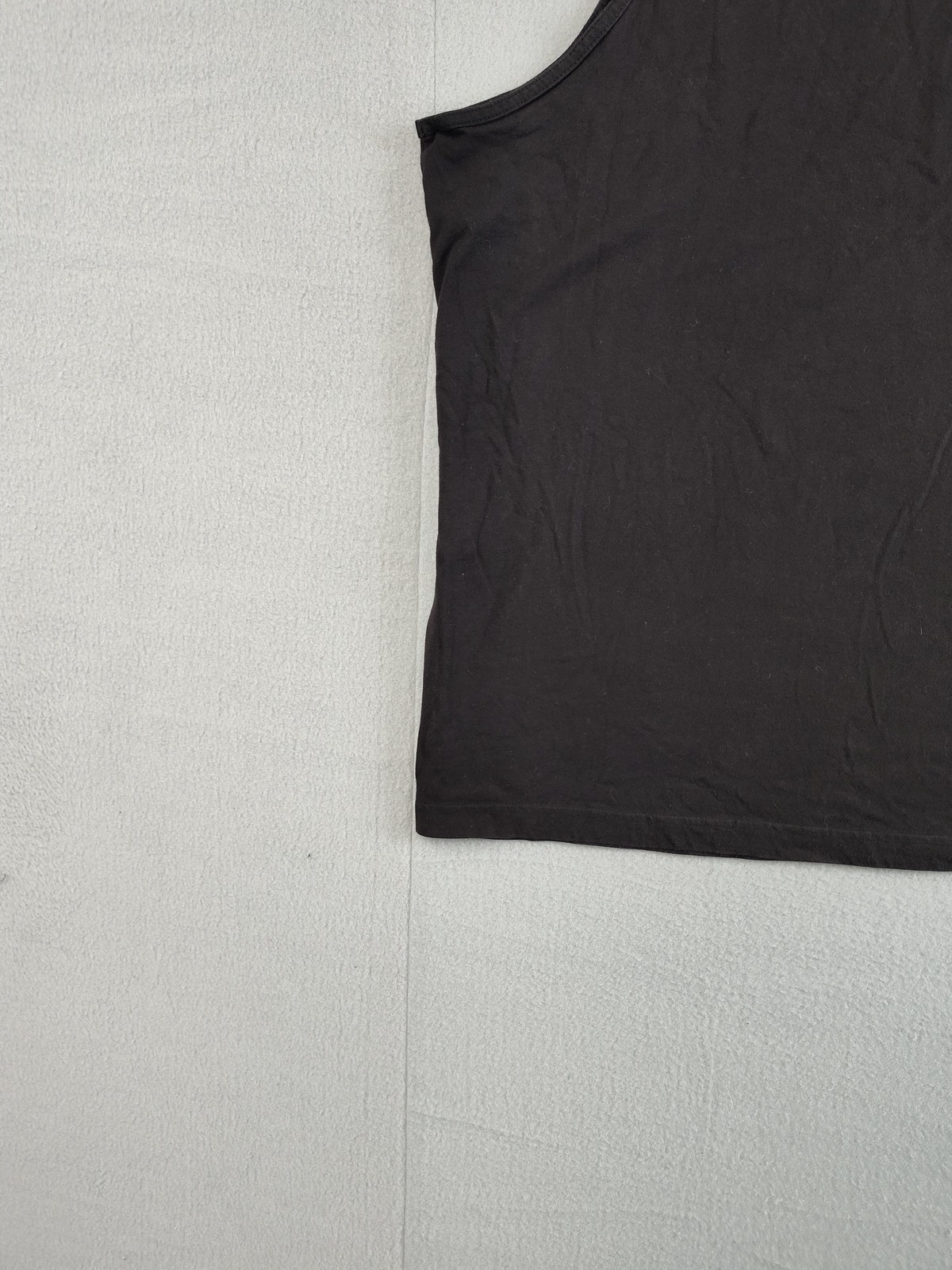 Basic Editions Tank Top Shirt Mens XL Black Sleeveless 100% Cotton Casual
