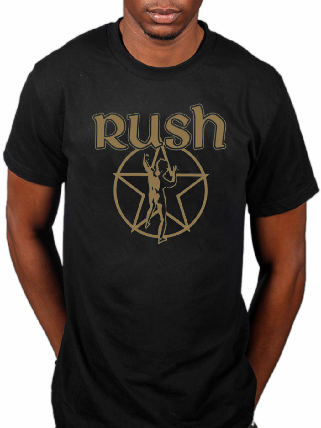 Band Rush Metallic Starman T-Shirt Rock Band Tour Merch Geddy M-234XL EG906