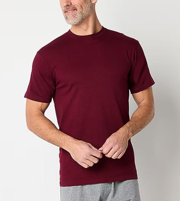Stafford 3-Pack Men’s Heavy Weight 100% Cotton Crew-Neck T-Shirt Assorted Colors