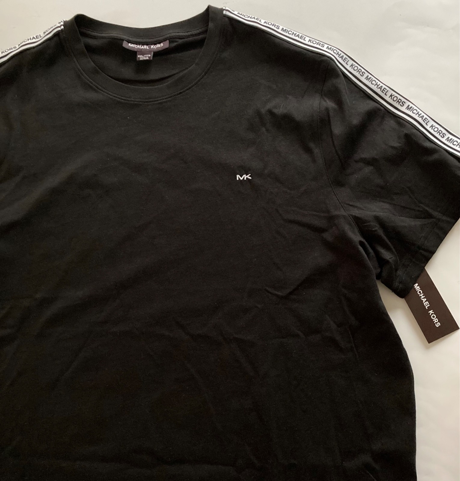 MICHAEL KORS Mens crew neck graphic Logo t-shirt Size M L XL 2XL Black Navy