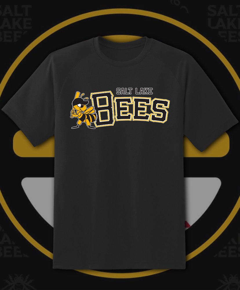 Salt Lake Bees Text Milb Team Logo T Shirt Youth M – Adult 6XL Fast Ship!