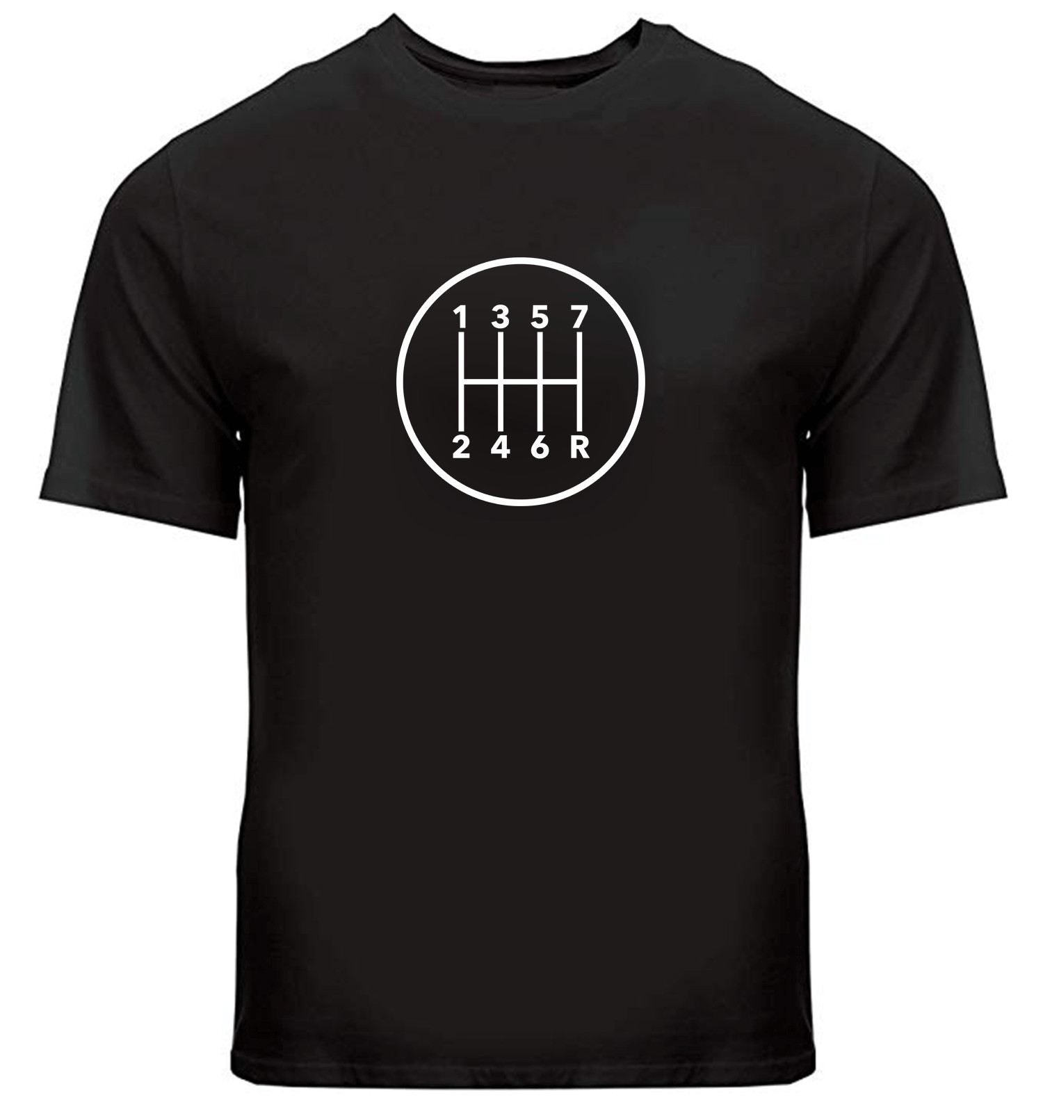 Manual Transmission Gears Shift Pattern 7 Speed Stick T-Shirt Manual Gearbox Car