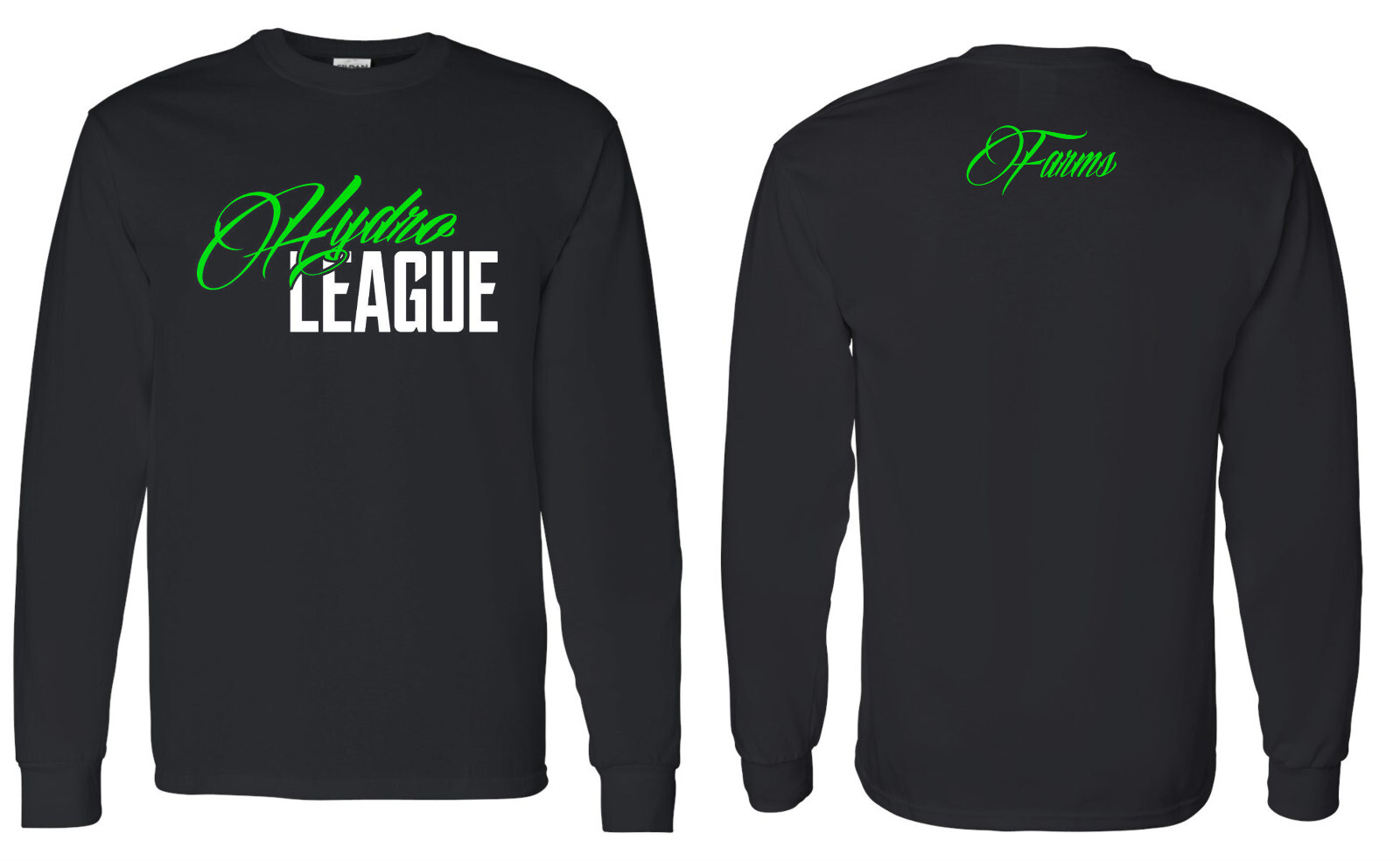 GILDAN LONG SLEEVES 24 T-SHIRTS SCREEN PRINTING 2-COLOR FRONT + 1 COLOR BACK