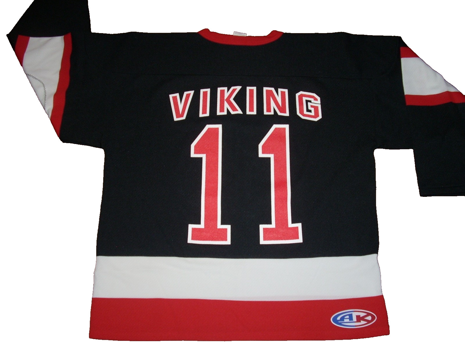 Amon Amarth Viking 11 – X-LARGE Band Logo Hockey Jersey – Canada Red White Black