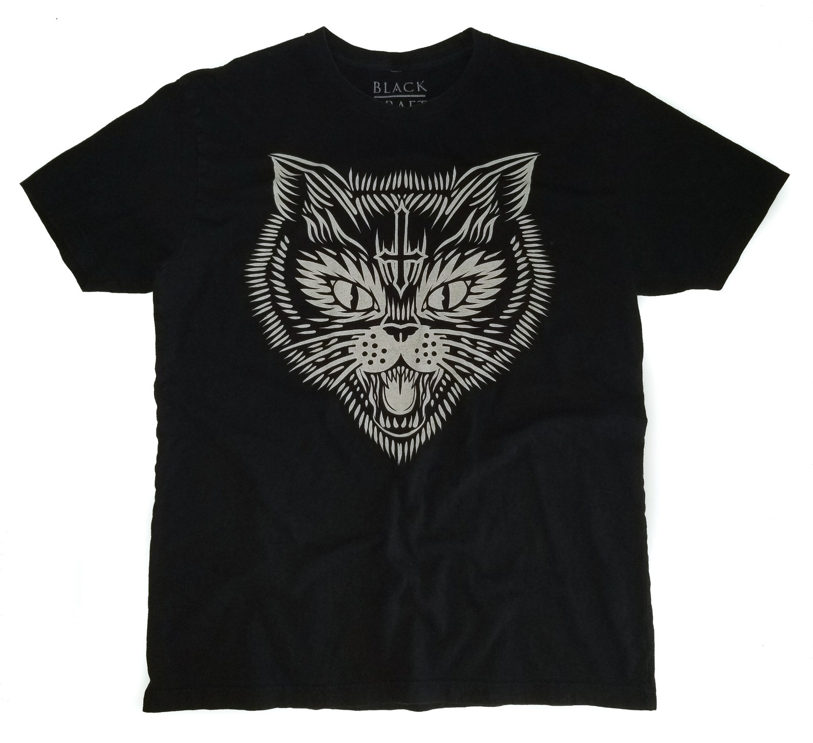 BLACK CRAFT T-Shirt BlackCraft Cult Witchcraft CAT Tee Emo Goth Mens LG