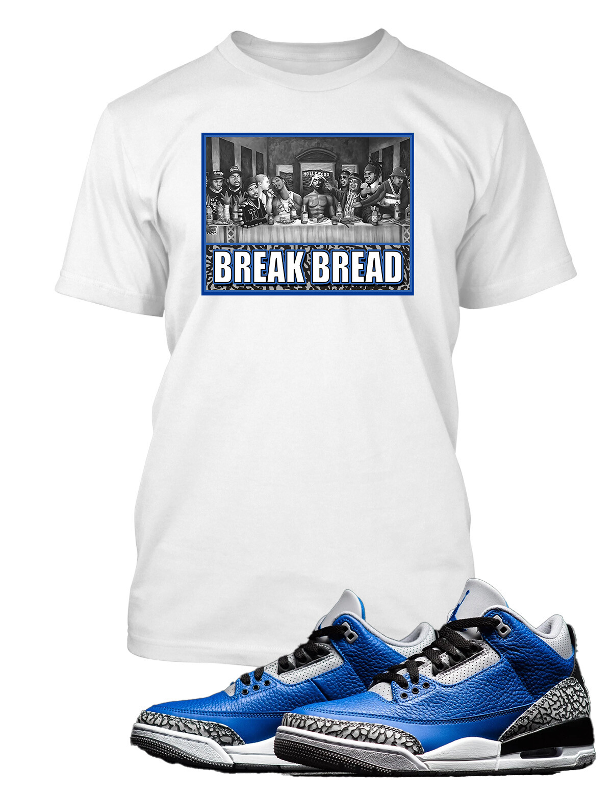 Street Break Bread Compatible with J3 Royal Sneaker Tee to Match Big Tall Sm