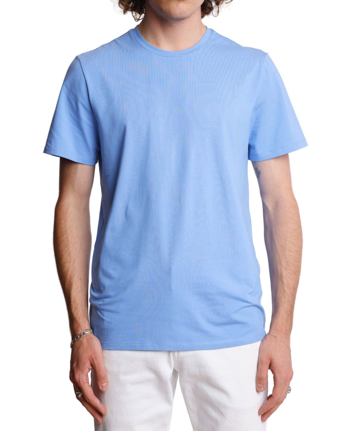 Paisley & Gray Mens Lucas Slim Fit Short Sleeve Crewneck T-Shirt Easy Blue-Small