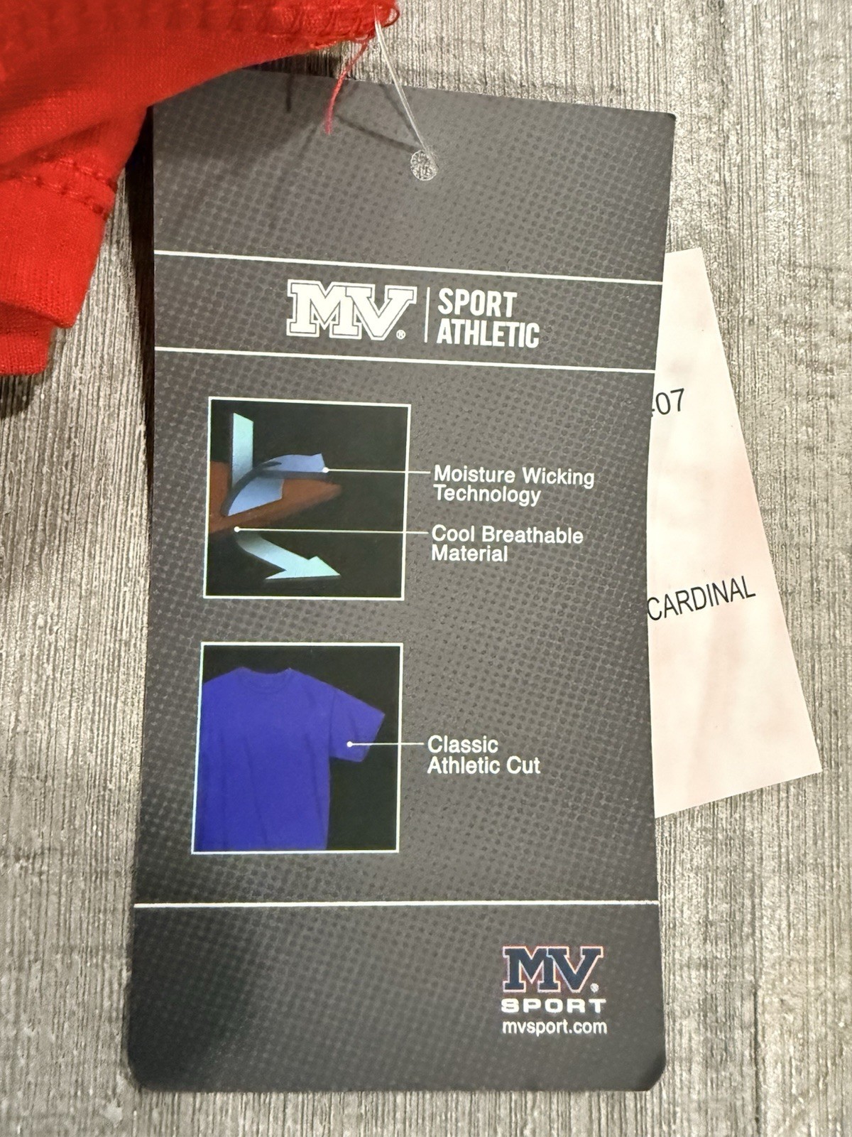 “DEA ACADEMY” Red Dri-Fit Style Athletic T Shirt – Size XL – by MV Sport – NWT!