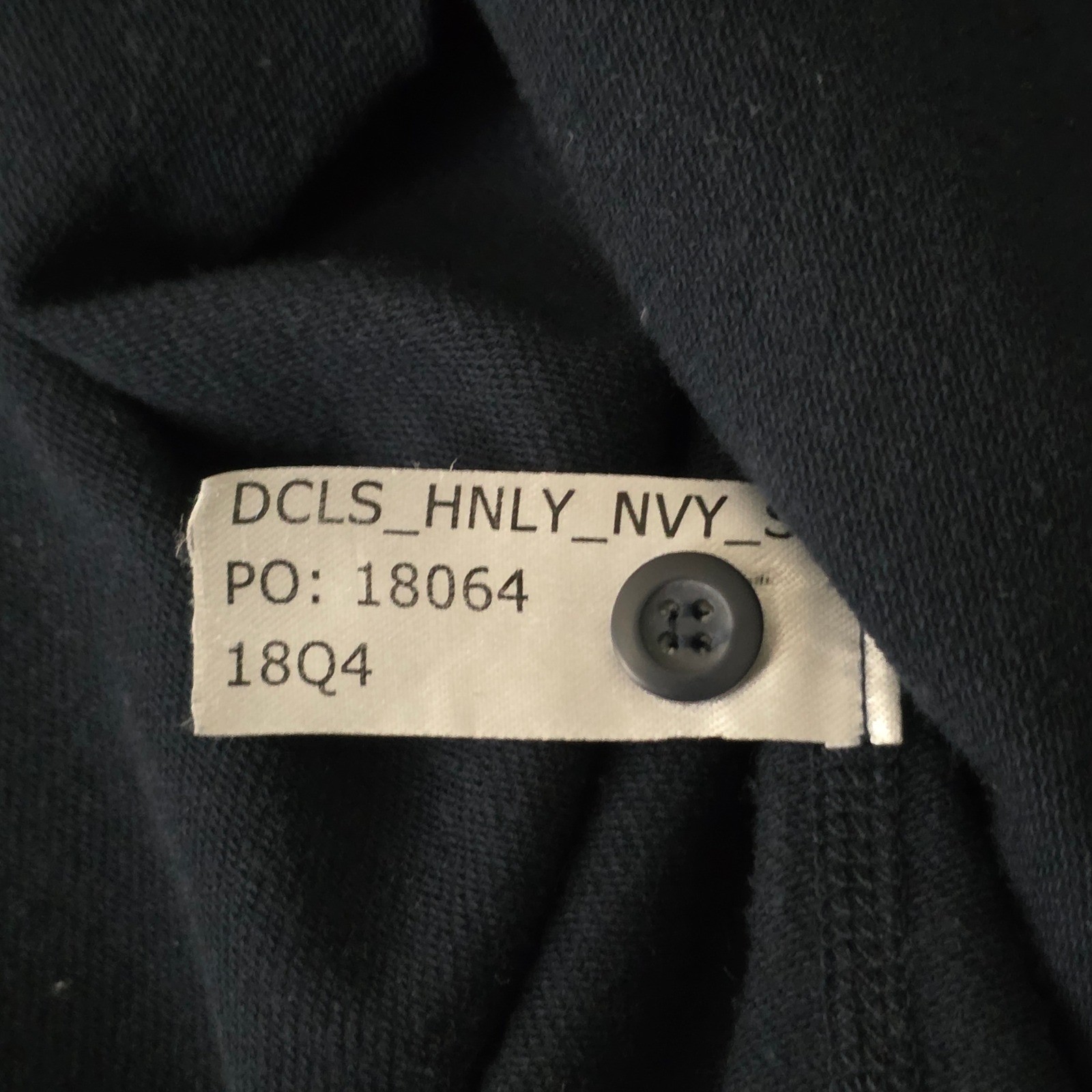 Lot of 2 BYLT Drop Cut Button Henley Long Sleeve Shirt Navy Blue Size Small