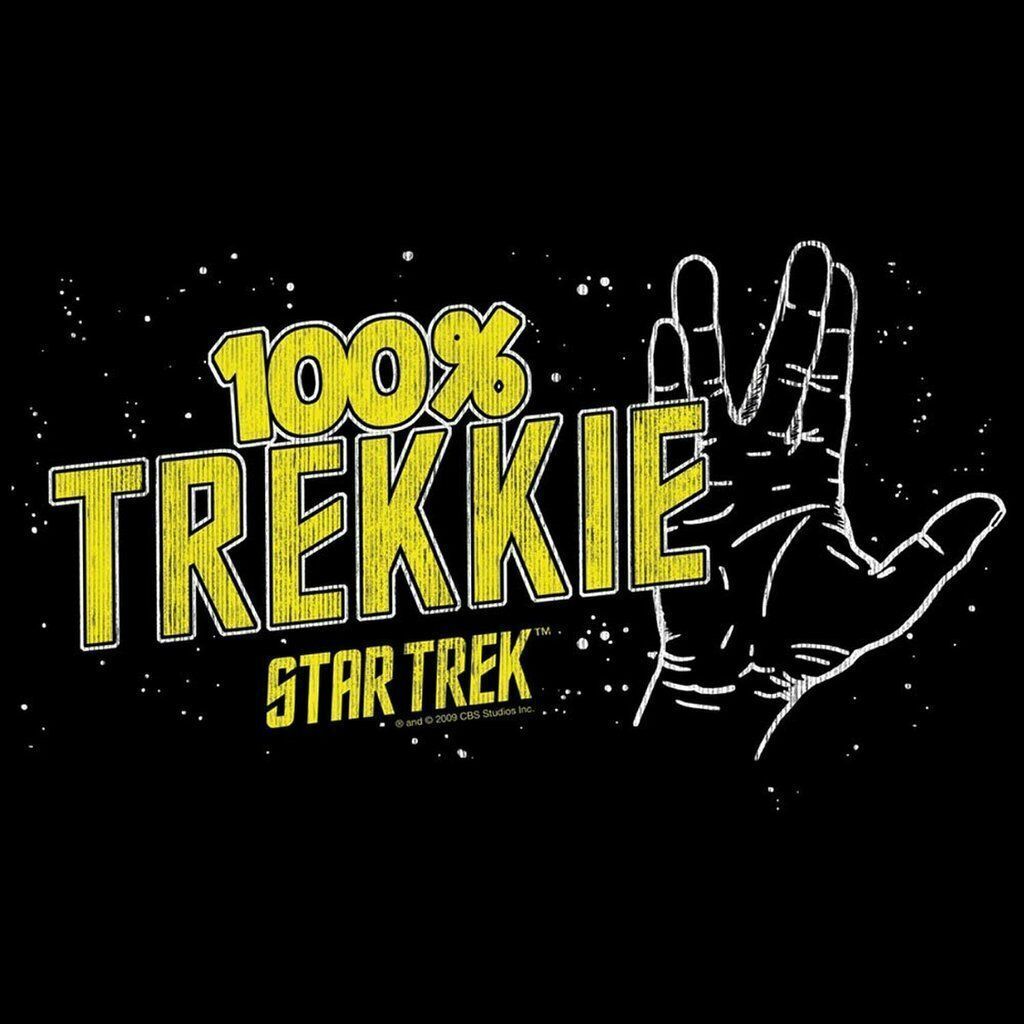 Adult Unisex Star Trek 1960s TV Series 100% Trekkie Funny T-shirt