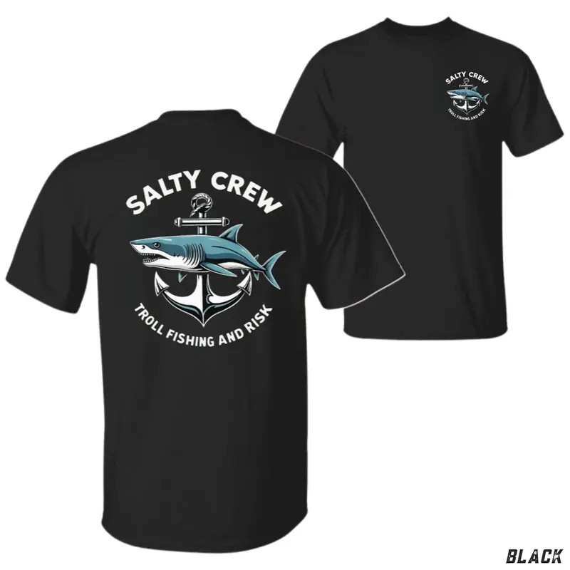 Salty Crew Troll Fishing T-Shirt Offshore Angler Shirt for Men Coastal Adventure