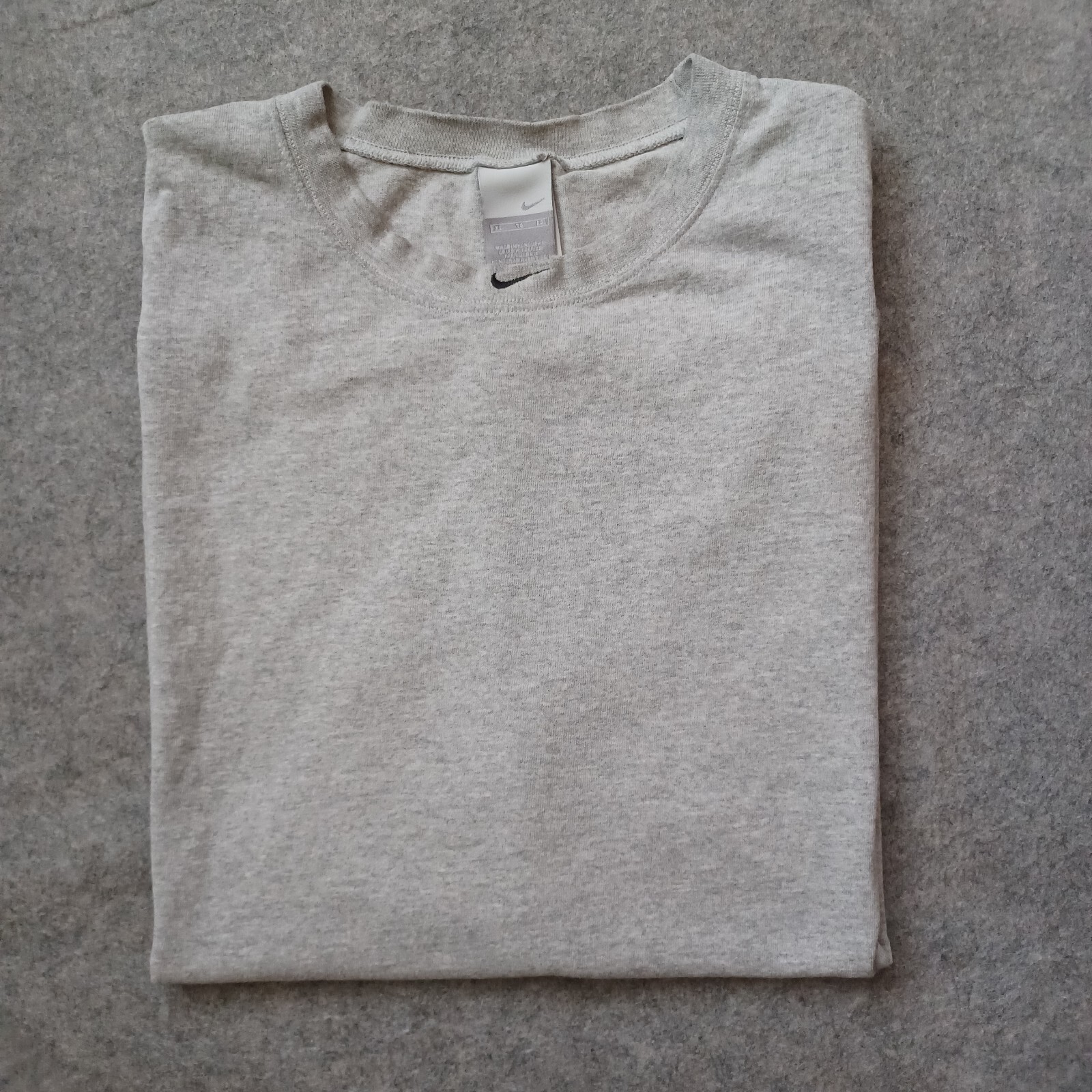 Vintage Nike Tank T Shirt Mens XL Gray Center Swoosh Collar Muscle Basketball