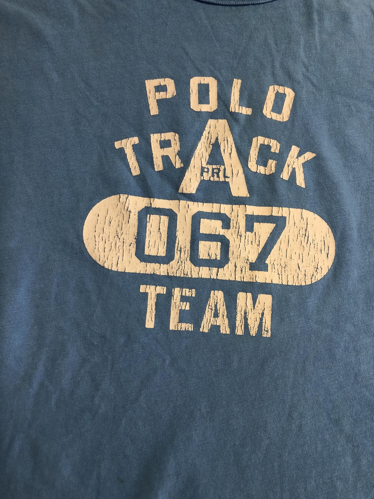 Polo Ralph Lauren Shirt Mens XL Blue Polo Track 067 Graphic Crewneck Tee Casual