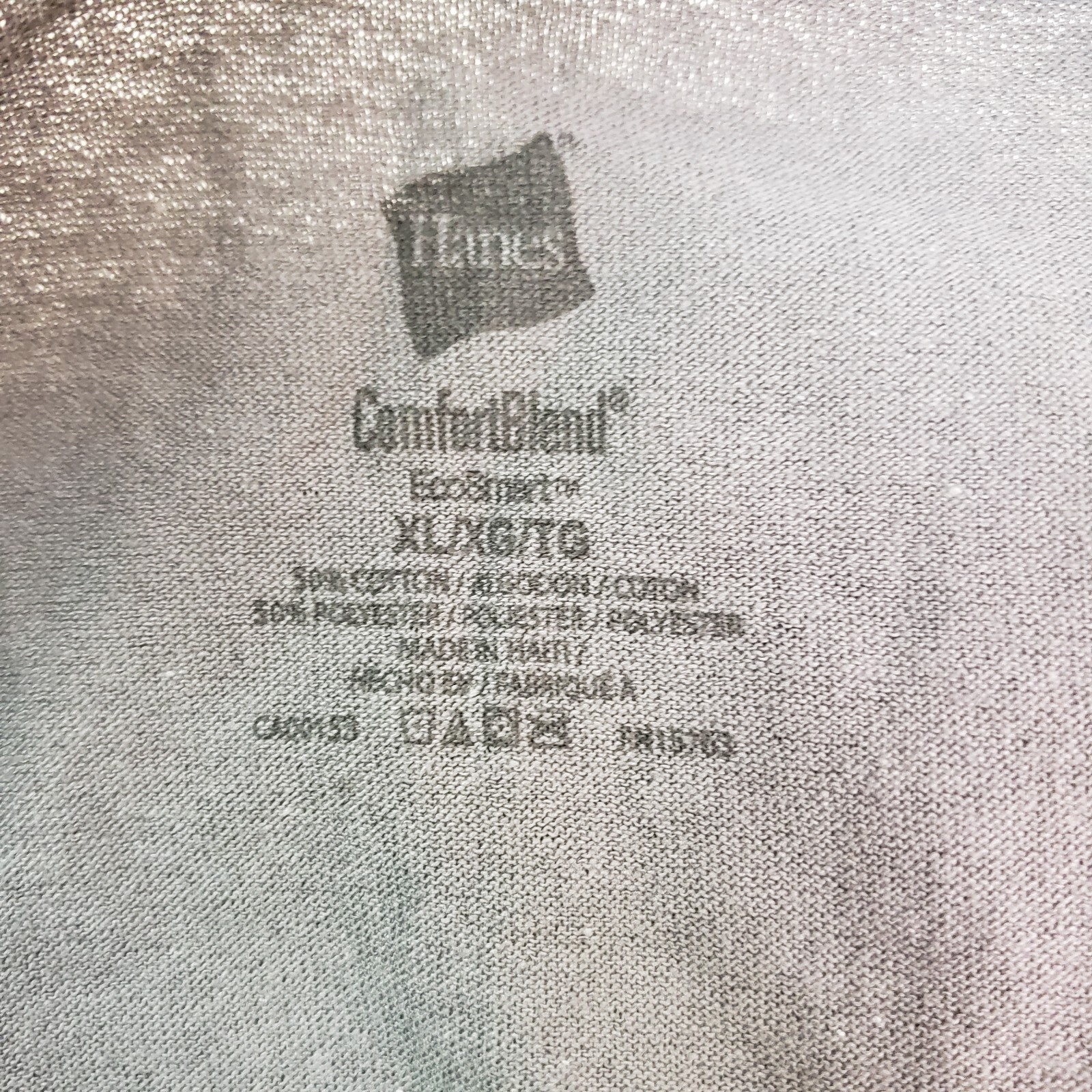 Hanes Mens Size XL Gray Basic Comfort Blend Eco Smart T Shirt