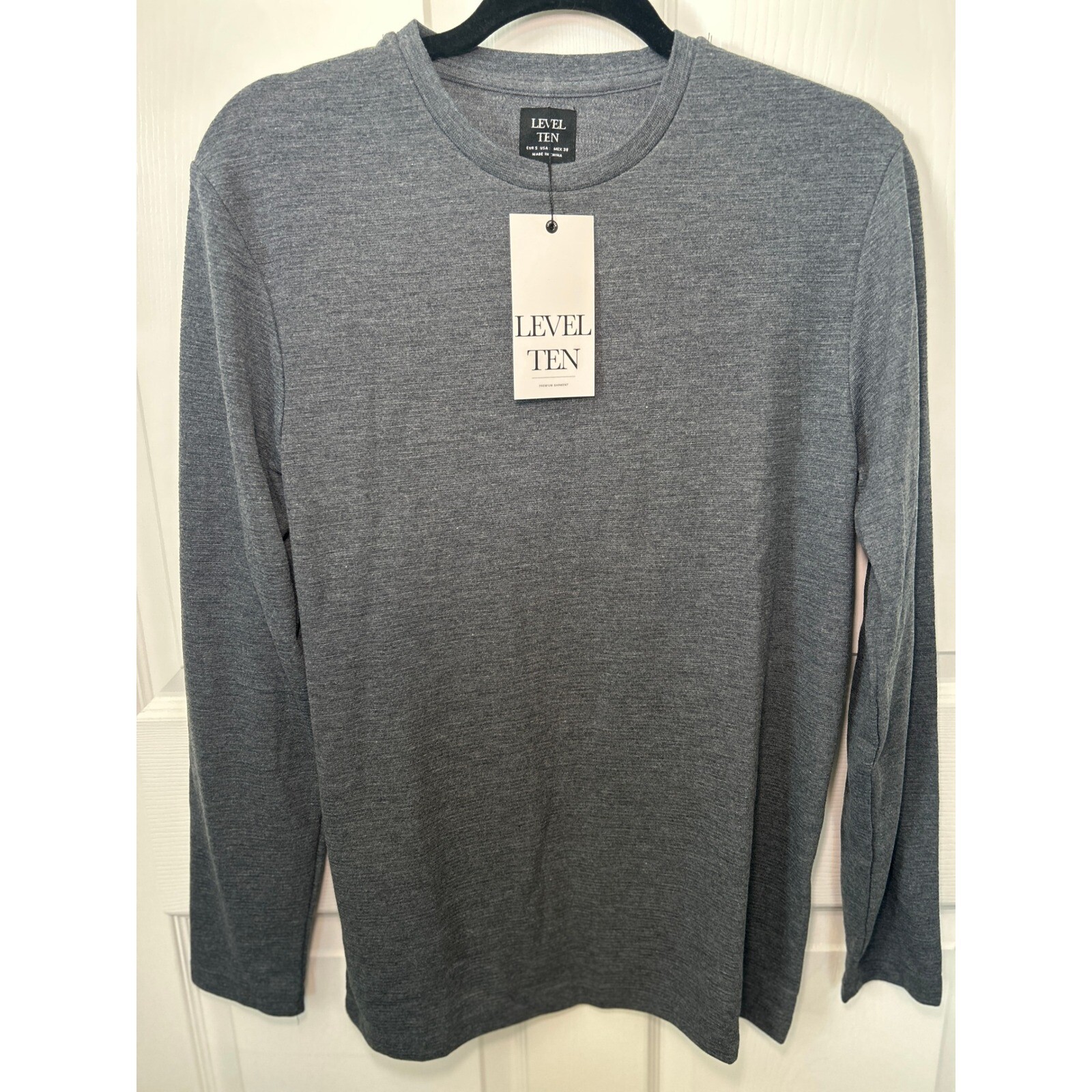 NWT Level Ten Long Sleeve Knit Shirt Casual Everyday Top Navy Small