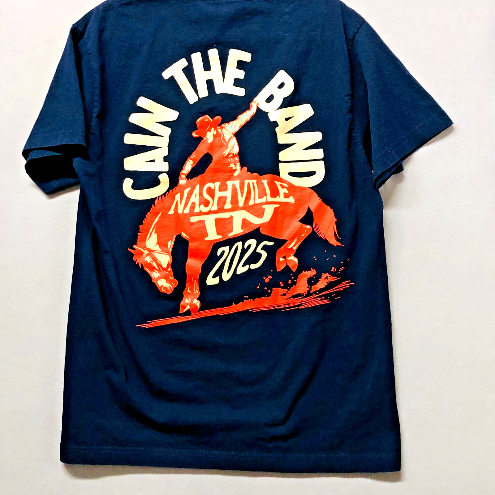 Cain The Band Music Graphic T-Shirt Blue Men M 100% Cotton Nashville TN