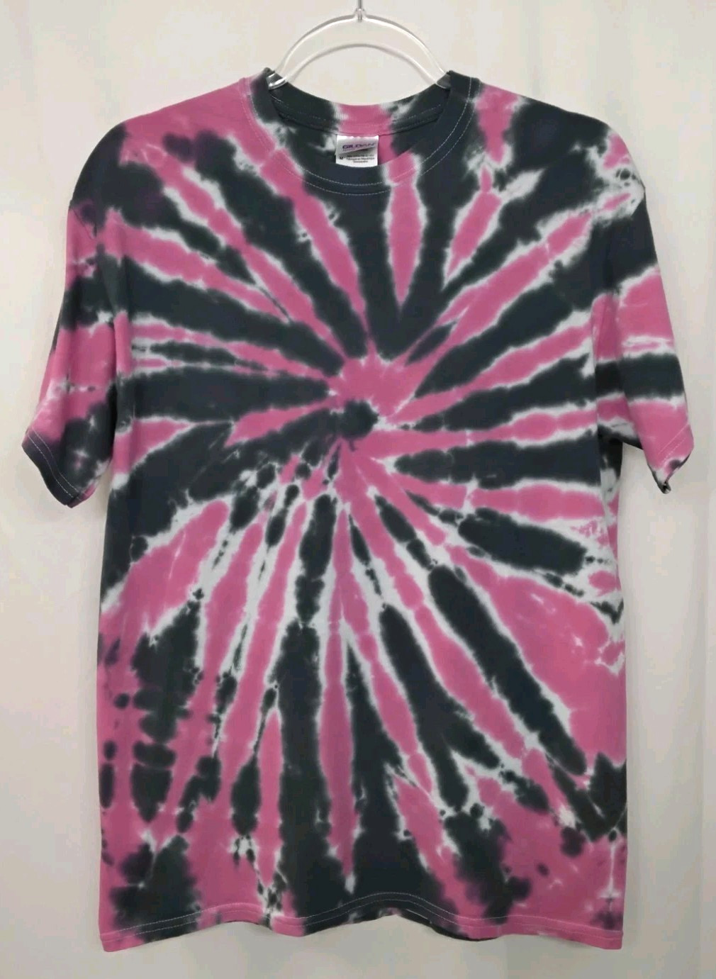 New Tie Dye Men’s T-Shirt Pink Gray Adult Medium Multicolor Summer Spiral