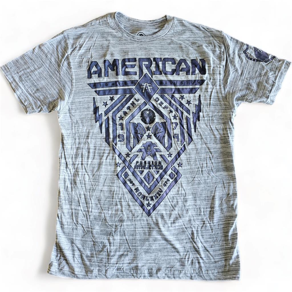 New Men’s American Fighter Fairbanks Premium Athletic MMA Gray T-Shirt XS-4XL