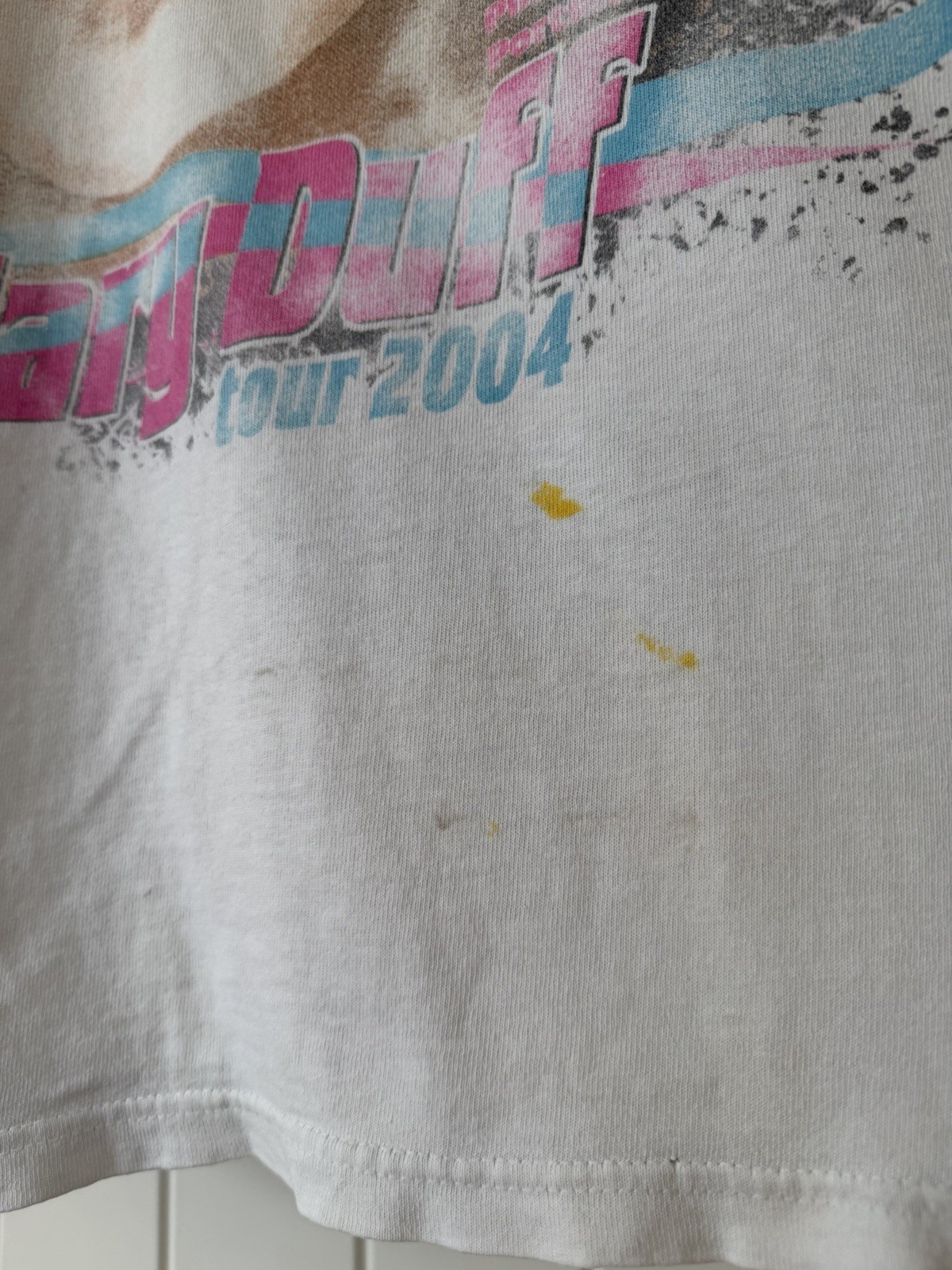 Vintage Y2K Original Hilary Duff 2004 Tour Rap T Shirt Sz S/M Lizzie McGuire
