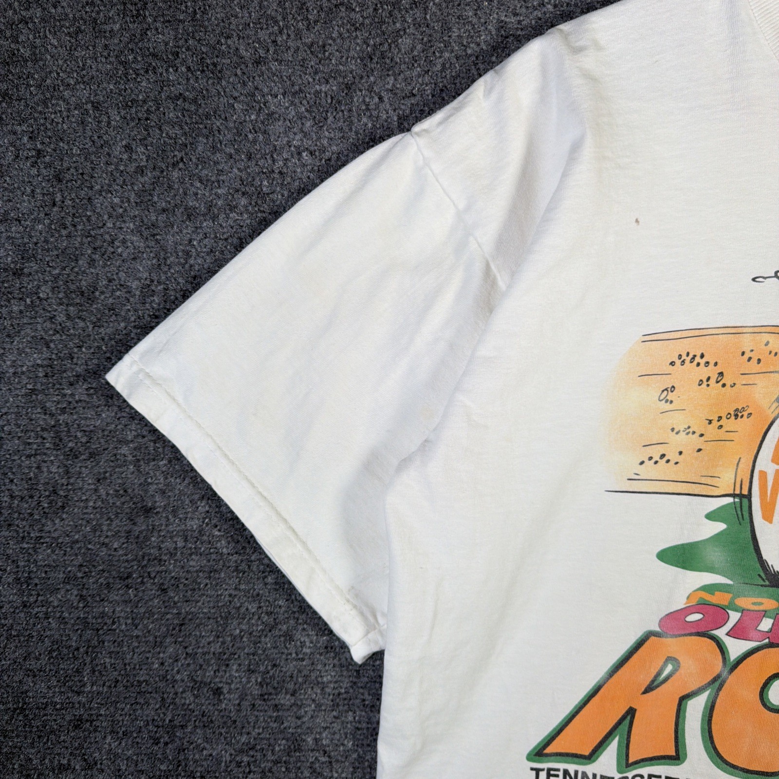 Vintage Tennessee Volunteers Shirt Mens Large White 90s Funny Football College