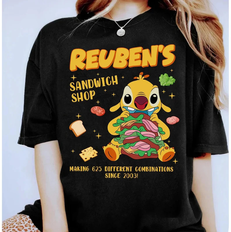 Lilo and Stitch Reuben Shirt, Reuben’s Sandwich Shop Tee, Making 625 Combination