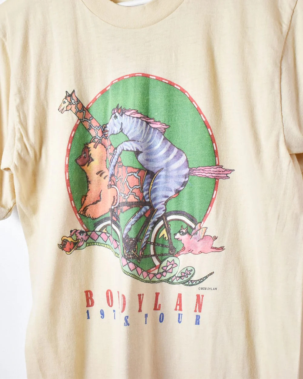 Vintage 70s Neutral Bob Dylan 1978 US Tour Single Stitch 70s Single shirt