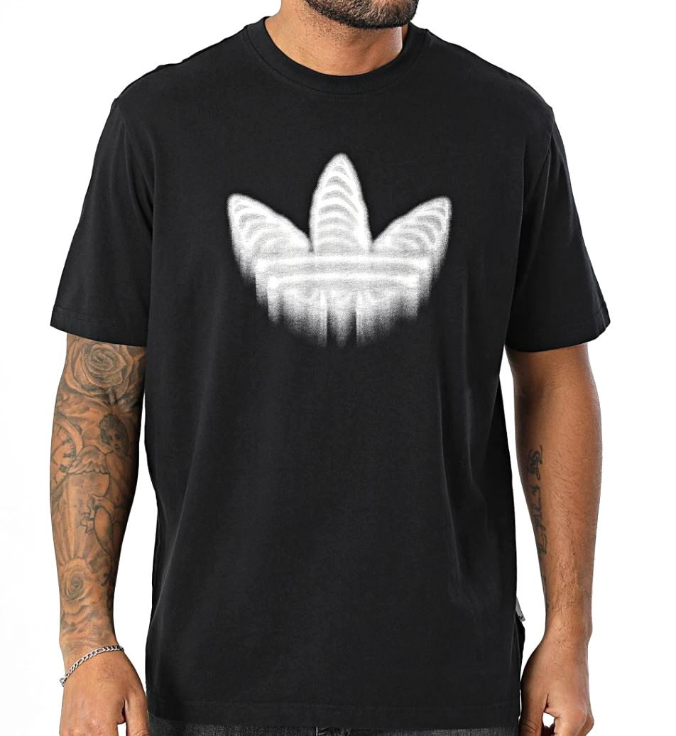NEW MEN’S ADIDAS ORIGINALS HALLOWEEN SKELETON TREFOIL SHIRT ~SIZE LARGE #JI5871