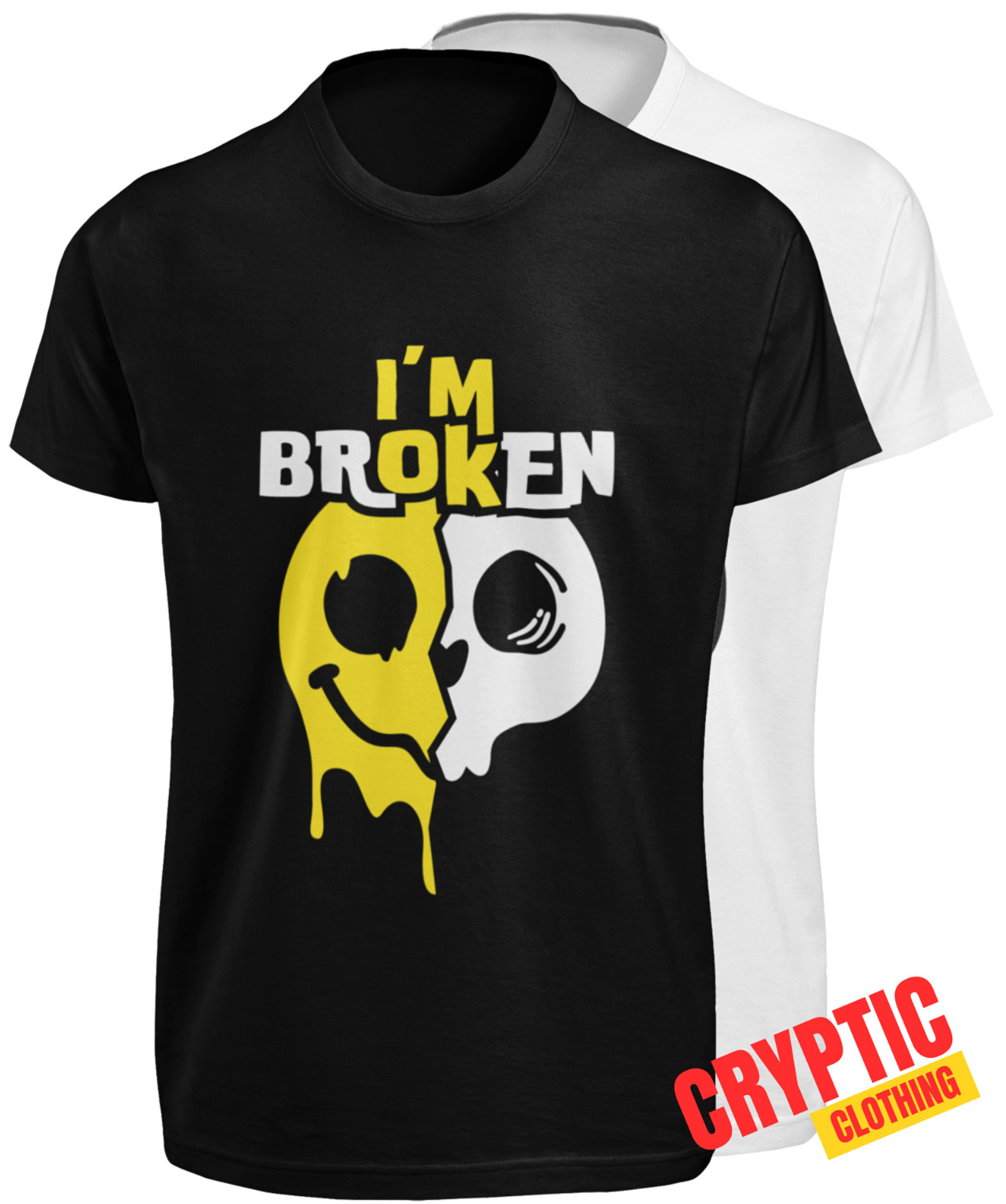 I’M Broken T SHIRT S-3XL Invisible Illness I’M OK Broken Mental Health Awareness