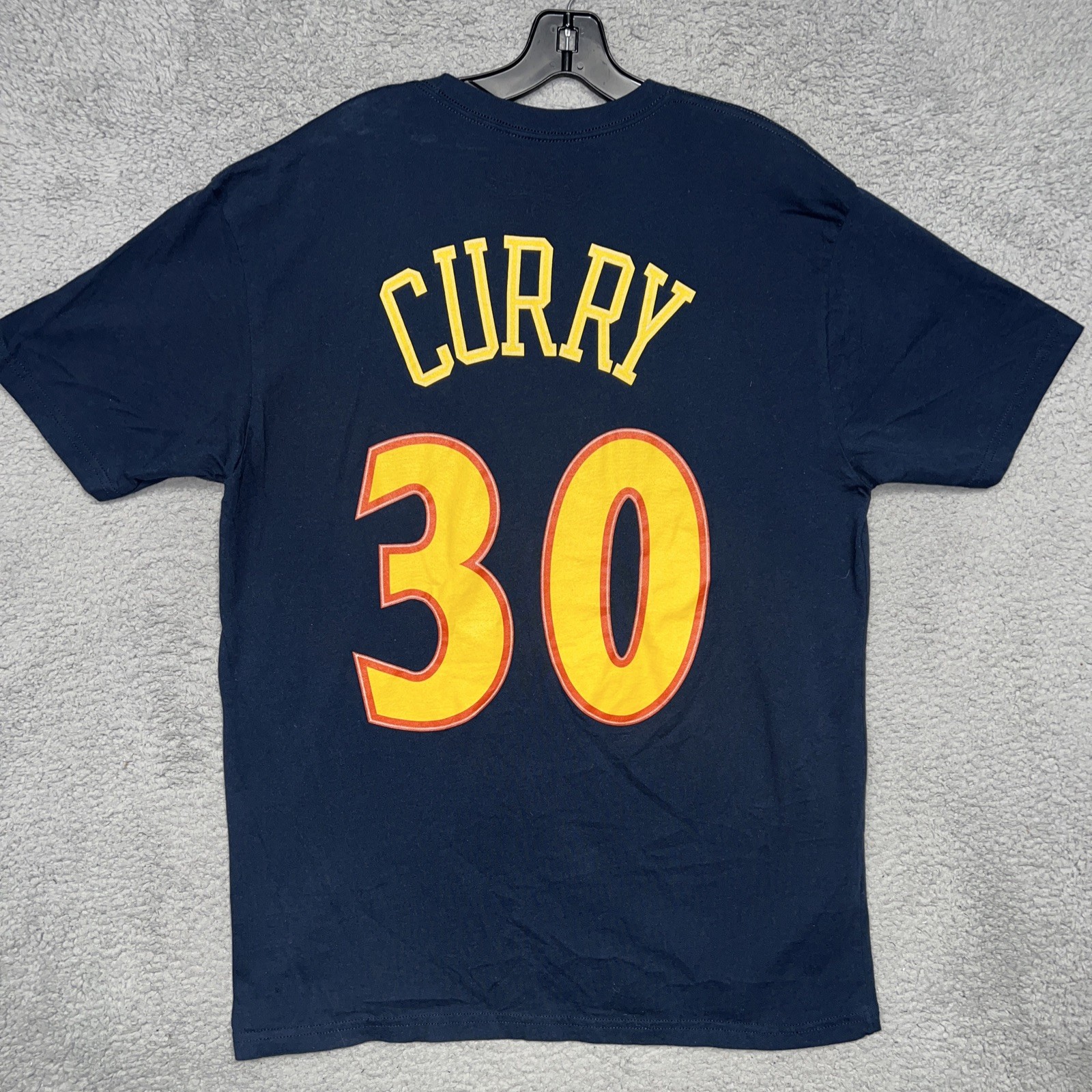 Mitchell Ness Golden State Warriors Stephen Curry T Shirt XL Blue #30 2-Sided