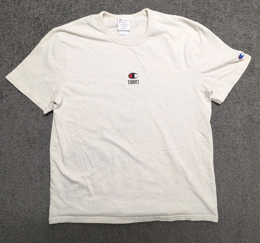 Vintage Champion Shirt Large 80’s California Single Stitch White Rose Casual